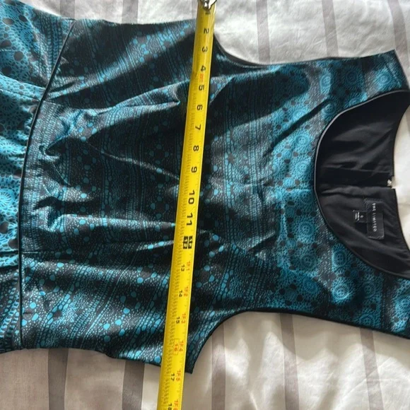 The Limited Blue and Black Patterned Mini Dress - Picture 10 of 12